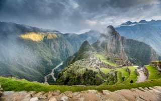 Картинка sunrise, inca trail machupicchu, machupicchu, landscape machupicchu, machu picchu peru