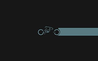 Картинка темный, игра, минимализм, dark, minimalism, Light Cycle, Tron, game