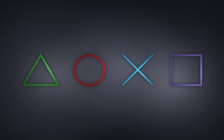 Картинка игра, минимализм, logo, PlayStation, minimalism, серый, лого, game