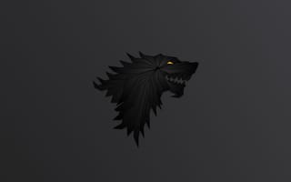 Картинка волк, минимализм, minimalism, Игра Престолов, logo, герб, лого, wolf