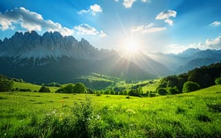 Картинка landscape, nature, sun