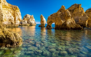 Картинка ocean, landscape, nature, outdoor, portugal beach, paradise, lagos