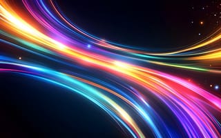 Картинка Abstract, Galaxy, Colorful, Energy, Cosmic, Neon trails, Dynamic, Futuristic