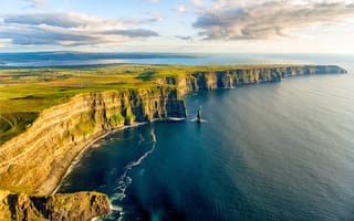 Картинка epic, cliffs, coastal, county, drone view, cliffs of moher, dublin, coastline