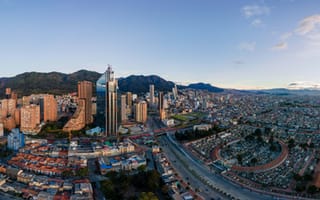 Картинка summer, sky, panorama, business, bogota, mountain, people