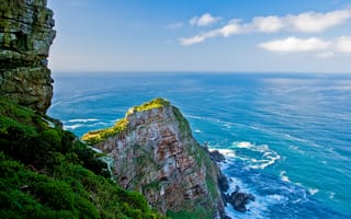 Картинка море, скалы, домик