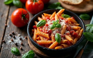 Картинка помидоры, крупным планом, макароны