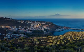 Картинка ocean, Spain, Canary Islands, San Sebastián de La Gomera, town, marina, La Gomera