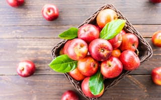 Картинка apple, autumn, apples, agriculture, basket, closeup