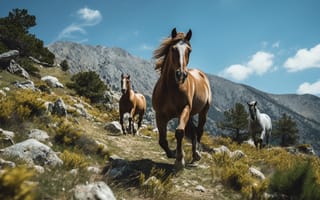 Картинка horses, picture, ai generated