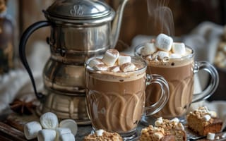 Картинка кружка, кусочек, стекло, с молоком, пара, чашка, НЕЙРОСЕТЬ, выпечка