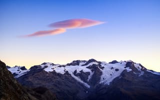 Картинка Небо, Облака, Italy, Aosta Valley, Италия, Cloud, Staffal Peak, Клауд