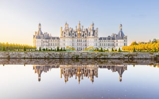 Картинка World, France, Chambord Castle, Ancient architecture, Reflection, Daytime