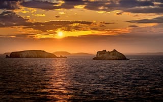 Картинка море, закат, Архипелаг Новая Земля, Надежда Демкина