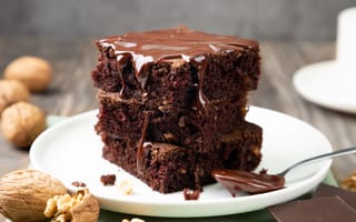 Картинка cake, brown, bakery, brownie, chocolate dessert, baked, chocolate, breakfast