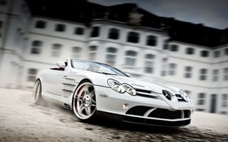 Картинка Mercedes-Benz SLR Roadster McLaren, White Auto, Brabus Exclusive Sport Program