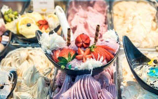 Картинка colorful, ice, chocolate, fruit, dessert, cream, food, frozen