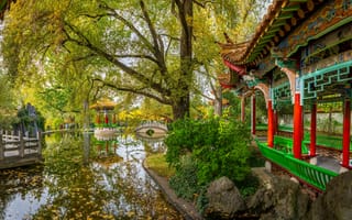 Картинка Швейцария, Сад, Цюрих, Пруд
