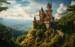 Картинка пейзаж, замок, castle, старинный, beautiful, ancient, landscape