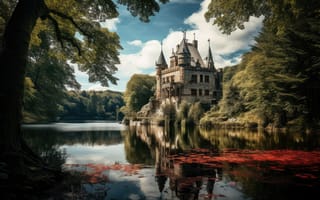 Картинка пейзаж, замок, beautiful, старинный, castle, ancient, landscape