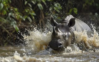 Картинка rhino, animal, habitat, natural, wild