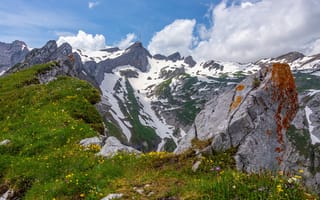 Картинка Природа, Швейцария, Aplstein Appenzellerland Hiking landscape mountain, summer Ageteplatte