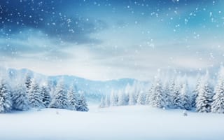 Картинка зима, лес, елки, деревья, снег, landscape, forest, winter