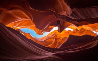 Картинка colors, colorful, cliffs, desert, cave, lake, canyon, curves