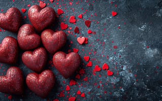 Картинка любовь, сердечки, романтика, red, love, happy, сердце