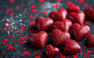 Картинка любовь, red, сердечки, love, романтика, сердце, happy
