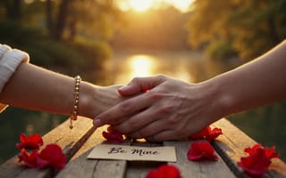 Картинка любовь, романтика, День святого Валентина, сердце, love, розы, happy, руки