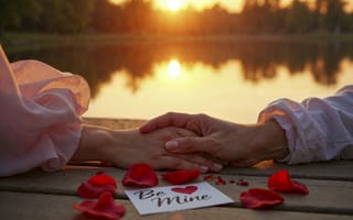 Картинка любовь, романтика, розы, сердце, love, руки, День святого Валентина, happy