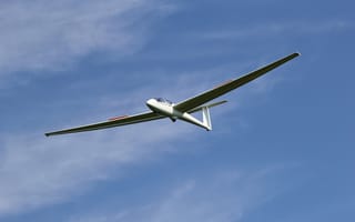Картинка sky, blue, gliding, sailplane, pilot, glider, training, airplane