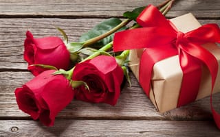 Картинка любовь, цветы, happy, подарок, романтика, love, День святого Валентина, розы