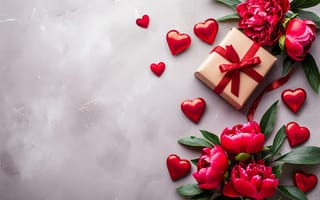 Картинка любовь, цветы, heart, подарок, happy, love, День святого Валентина, романтика