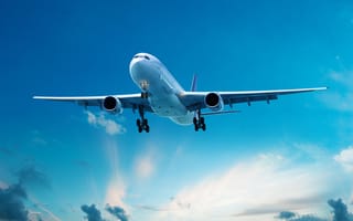 Картинка sky, flight, commercial, fly, air, plane, airport