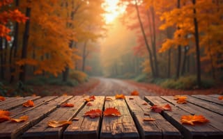 Картинка landscape, park, leaves, autumn