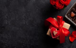 Картинка любовь, цветы, happy, love, розы, День святого Валентина, романтика, подарок
