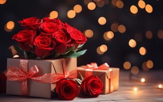 Картинка любовь, цветы, подарок, букет, love, розы, романтика, happy