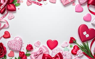 Картинка любовь, цветы, подарок, love, розы, happy, сердце, романтика