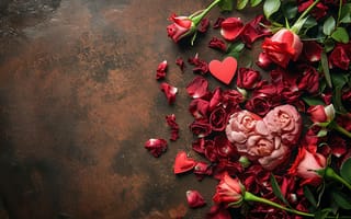 Картинка любовь, цветы, love, сердце, розы, happy, романтика, букет