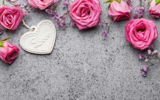 Картинка любовь, цветы, подарок, романтика, розы, love, сердце, happy