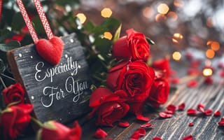Картинка любовь, цветы, love, подарок, романтика, розы, сердце, happy