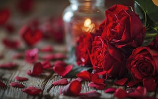 Картинка любовь, цветы, love, happy, романтика, розы, сердце, подарок