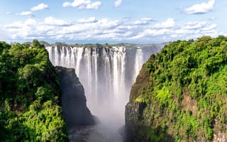 Картинка victoria, flight, african, view, africa, waterfall, air, destination
