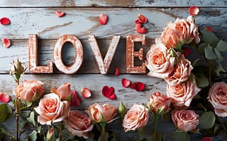 Картинка любовь, цветы, сердце, love, happy, романтика, День святого Валентина, розы