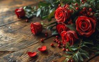 Картинка любовь, цветы, подарок, сердце, happy, розы, love, романтика