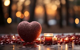 Картинка любовь, романтика, День святого Валентина, red, love, heart, сердце, happy