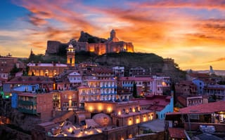 Картинка wall, twilight, tower, view, urban, tourism, travel, town