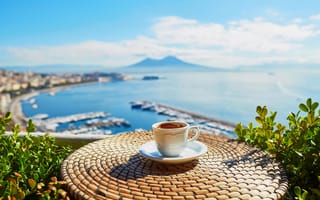 Картинка landscape, mountain, mount, morning, naples, napoli